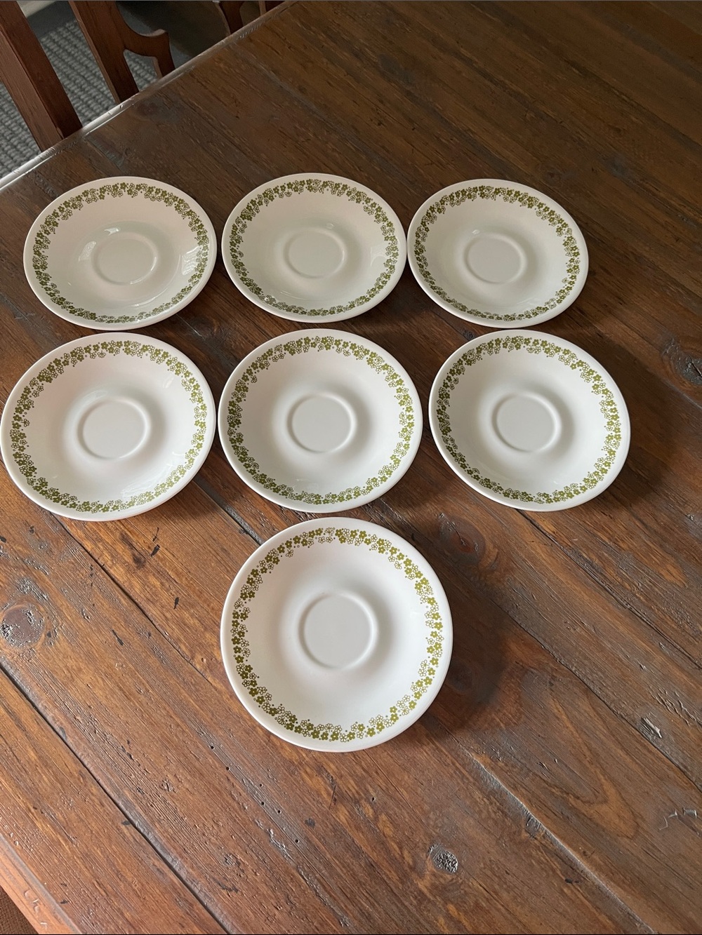 Corelle Spring Blossom- Crazy Daisy Saucers - Set of 7